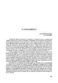 Portada:El texto erótico / Antonio Domínguez Rey