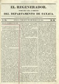 Portada:Tomo VI, núm. 60, 17 de diciembre de 1841