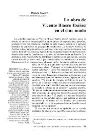 Portada:La obra de Vicente Blasco Ibáñez en el cine mudo 
 / Román Gubern