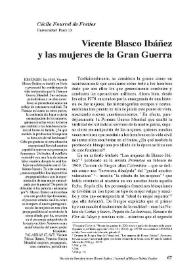Portada:Vicente Blasco Ibáñez y las mujeres de la Gran Guerra / Cécile Fourrel de Frettes