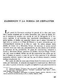 Portada:Clemencín y la poesía de Cervantes  / Francisco Javier Díez de Revenga