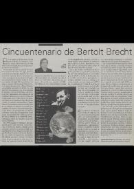 Portada:Cincuentenario de Bertolt Brecht / José Carlos Rovira
