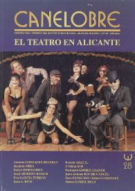Portada:Canelobre, 28 (verano 1994). El teatro en Alicante / director Miguel Ángel Lozano Marco ; coordinado por Juan A. Ríos Carratalá, Eva García Ferrón